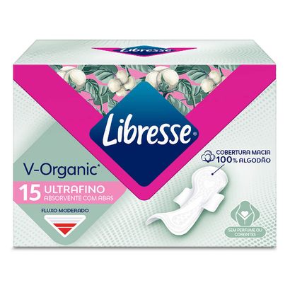 Absorvente com Abas Ultrafino V Organic Libresse®