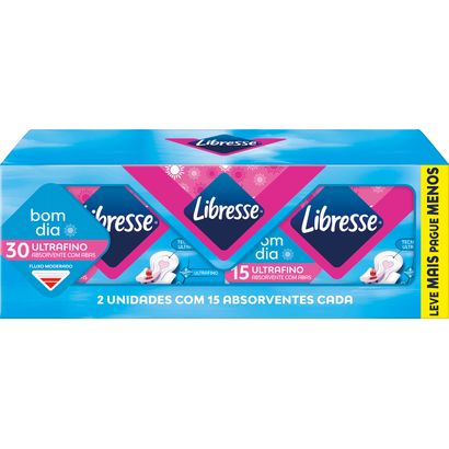 Absorvente com Abas Ultrafino Bom Dia Libresse® com 30 unidades