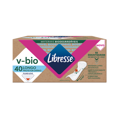 Protetor Diário Longo V-Bio Biodegradável Libresse®