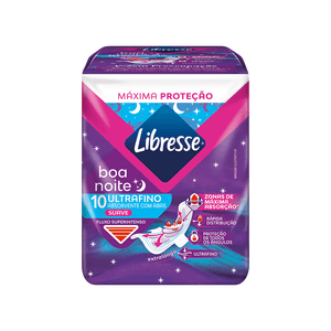 Absorvente Noturno com Abas Ultrafino Boa Noite Libresse®: 3x mais Proteção para Fluxos Superintensos