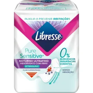 Absorvente Noturno Ultrafino Libresse® Pure Sensitive