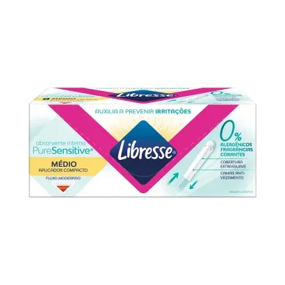 Absorvente Interno com Aplicador Compacto Libresse® Pure Sensitive