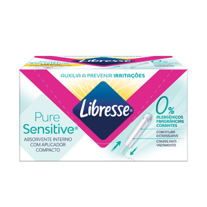 Absorvente Interno com Aplicador Compacto Libresse® Pure Sensitive